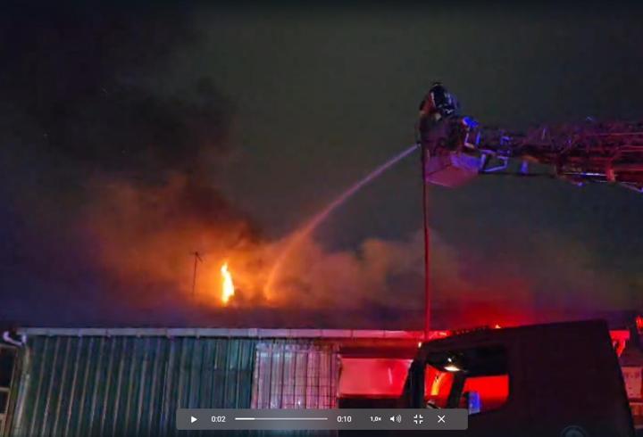 Edirne'de mobilya imalathanesinde yangın