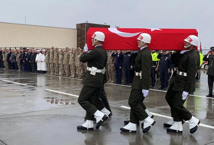Şehit asker için Iğdır'da uğurlama töreni