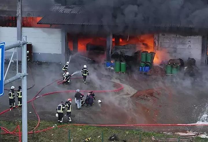 Trabzon'da fındık fabrikasında yangın! Valilikten açıklama