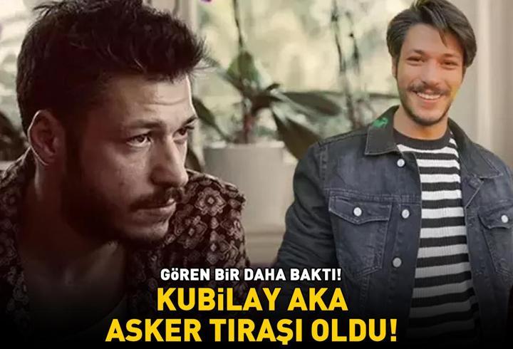 GÖREN BİR DAHA BAKTI! İnci Taneleri'nin Cihan'ı Kubilay Aka asker tıraşı oldu!