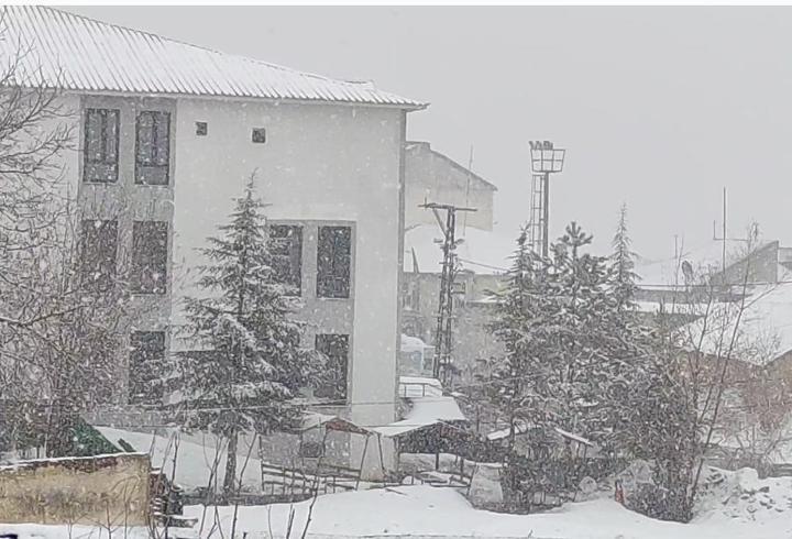 Karlıova’da kar yağışı etkili oldu