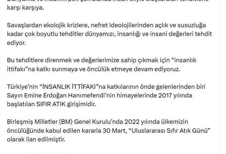 AK Parti'li Çelik: Sıfır Atık Hareketi, küresel bir eylem ve ilham kaynağıdır