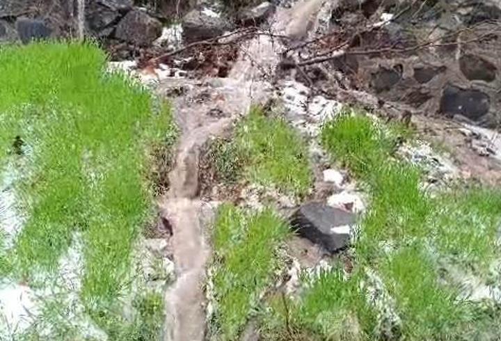 Elazığ’da sağanak ve dolu etkili oldu