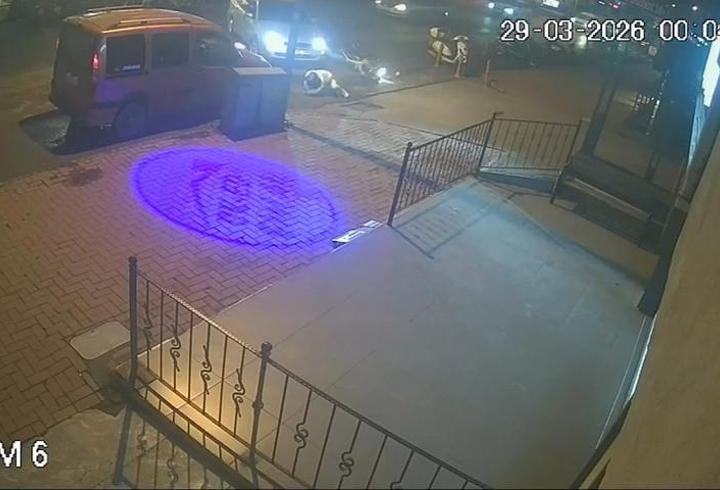 Annesinin motosikletini izinsiz alıp, gezmek isteyen çocuğun kazası kamerada