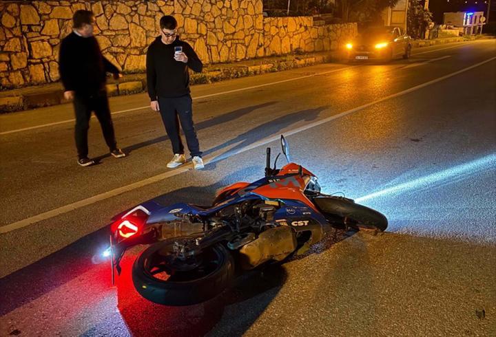 Devrilen motosikletin sürücüsü yaşamını yitirdi