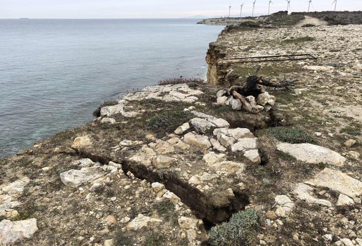 Polente Burnu'nda çökmeler meydana geldi