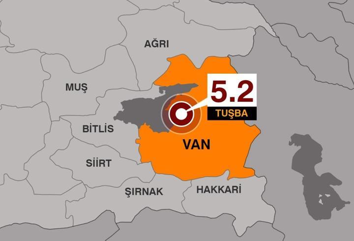 SON DAKİKA... Van'da 5.2 büyüklüğünde deprem!