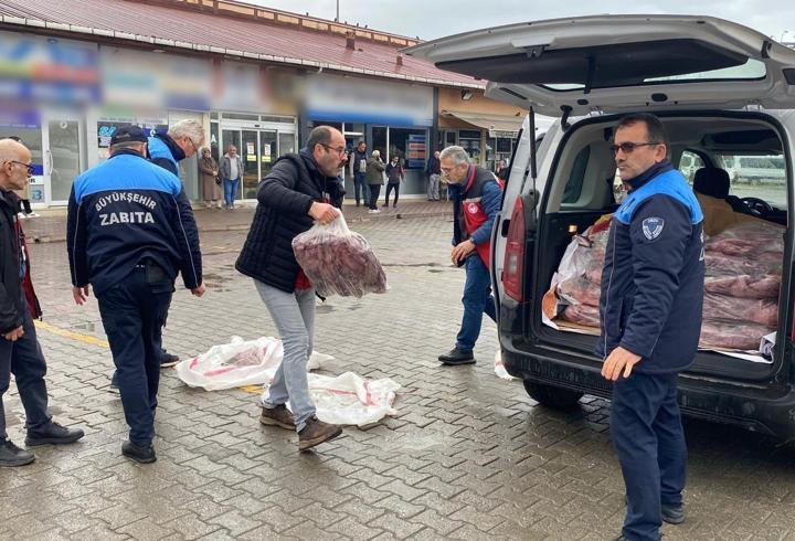 Ordu’da 200 kilo kaçak ete el konuldu