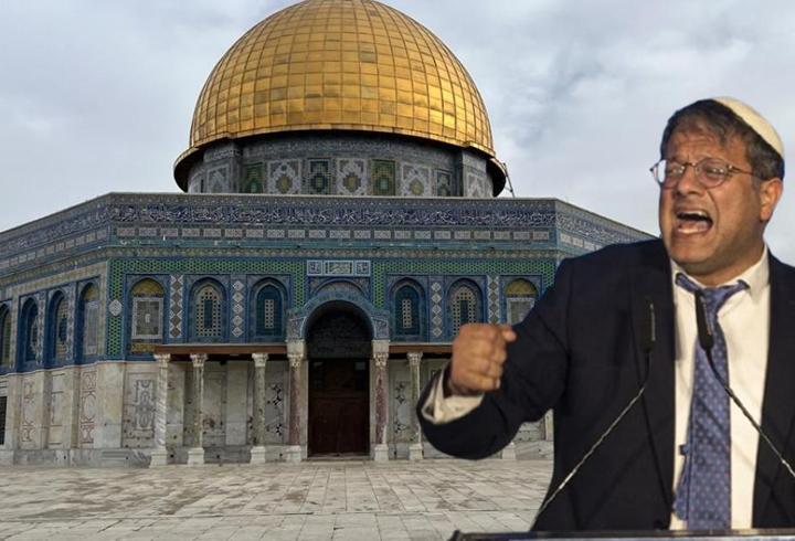 İsrailli bakandan provokatif hamle! Mescid-i Aksa'ya baskın düzenledi