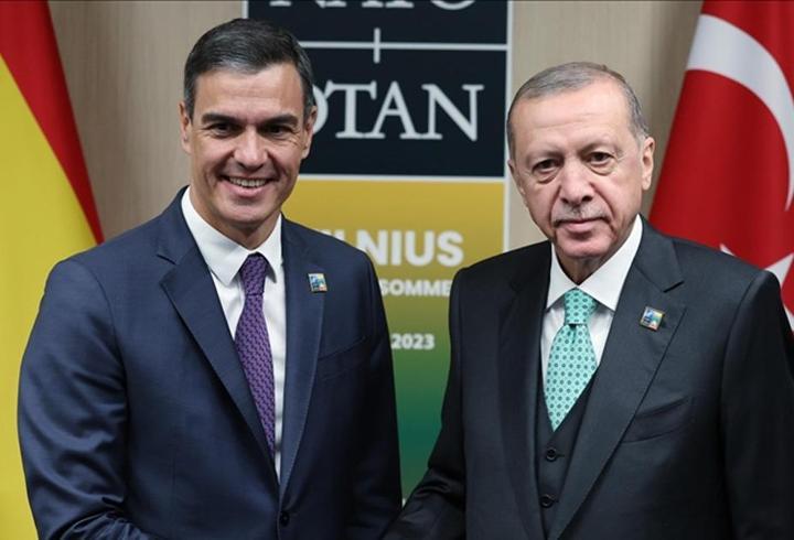SON DAKİKA | Cumhurbaşkanı Erdoğan, Pedro Sanchez ile görüştü