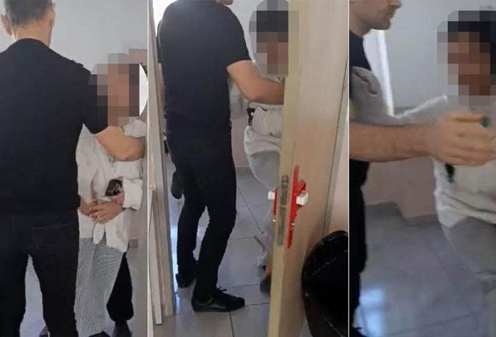 Derste "veli terörü" kamerada: Çocukların yanında öğretmene hakaretler savurdu