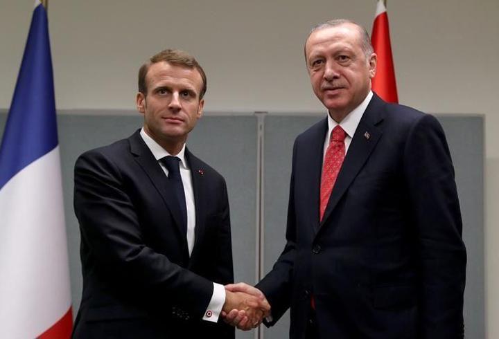 SON DAKİKA... Cumhurbaşkanı Erdoğan, Macron ile görüştü