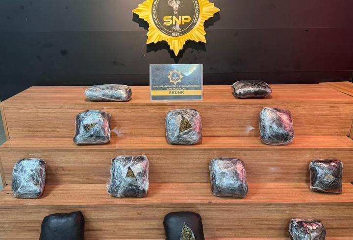 Şanlıurfa'da 8 kilo skunk ele geçirildi