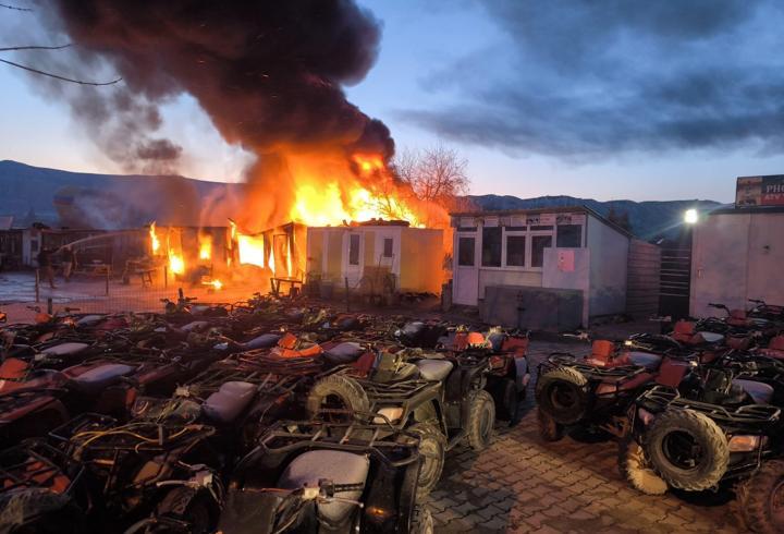 Kapadokya’da ATV işletmesindeki konteynerde yangın çıktı