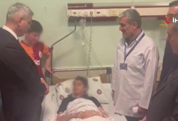 Bakanlar yaralı öğrencileri ziyaret etti