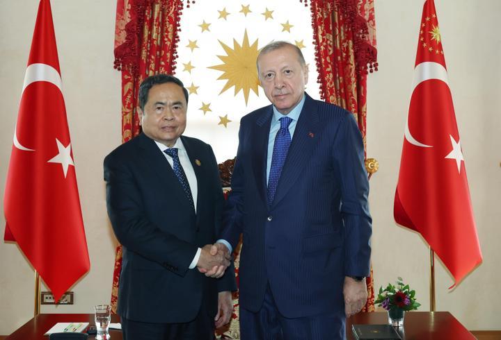 Cumhurbaşkanı Erdoğan, Vietnam Meclis Başkanı Tran Thanh Man'ı kabul etti