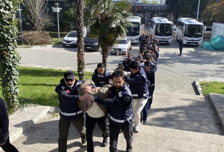 Samsun merkezli 3 ilde suç örgütü operasyonu; 25 gözaltı