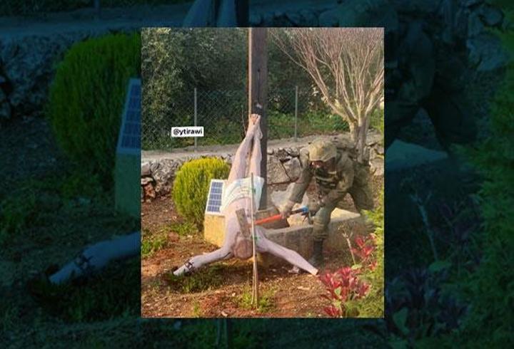 Lübnan'da çekilen bu fotoğrafa Hristiyanlardan tepki geldi: İsrail askerinin İsa heykelini parçaladığı görüntü ortaya çıktı!
