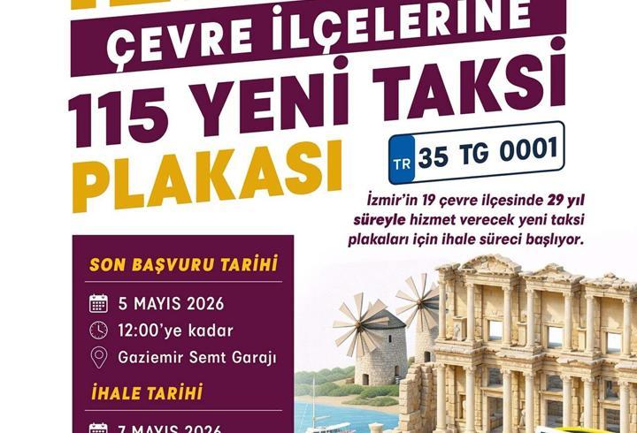 İzmir’in çevre ilçelerine 115 yeni taksi geliyor