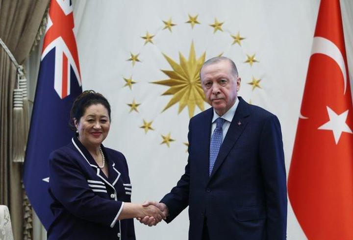 Cumhurbaşkanı Erdoğan, Yeni Zelanda Genel Valisi Kiro'yu kabul etti