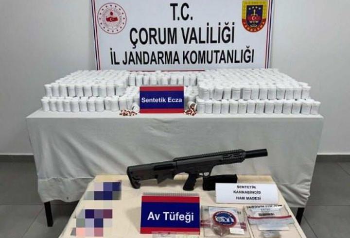 Çorum'da uyuşturucu operasyonu: 40 bin hap ele geçirildi