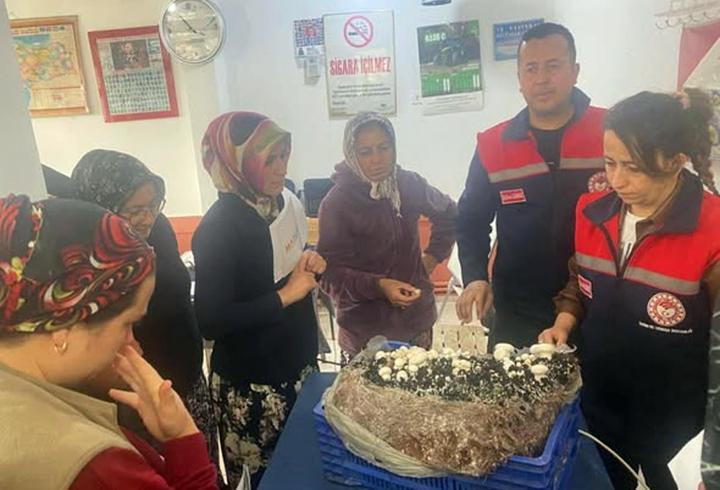 Eğirdir Çayköy’de mantar yetiştiriciliği kursuna yoğun ilgi