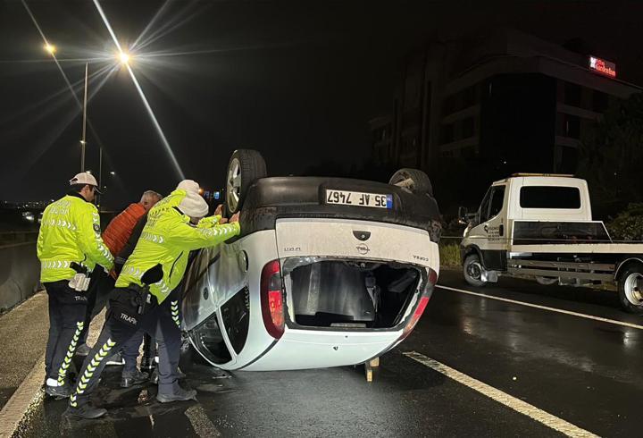 Alkollü sürücünün kullandığı otomobil takla attı