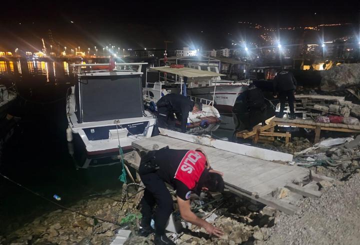 İskenderun balıkçı barınağında polis denetimi