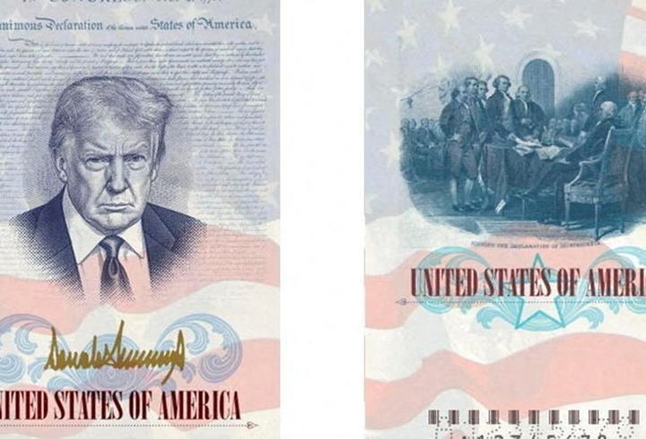 Beyaz Saray doğruladı: ABD'de Trump portreli pasaport dönemi
