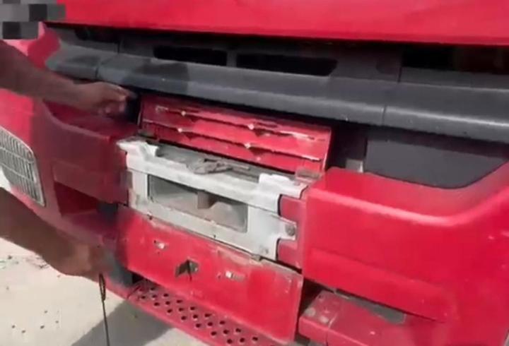 Plakasını gizleyen TIR şoförüne ceza