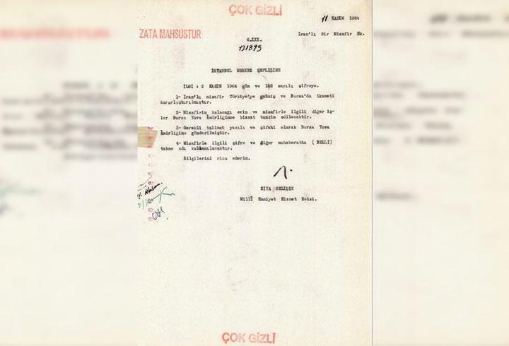 MİT, Humeyni ile ilgili 'gizli' belgeyi paylaştı!