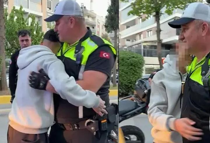 Polise sarılıp ağladı! Ehliyetsiz sürücüye ibretlik ceza