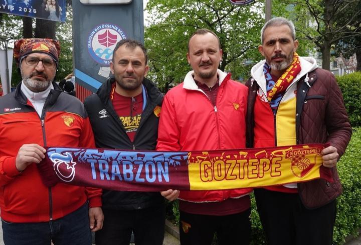 Trabzonspor ve Göztepe taraftarları arasında dostluk rüzgarı esti