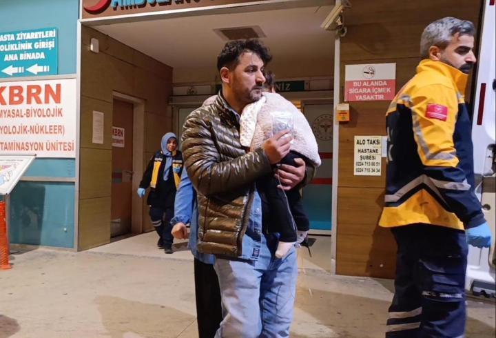 Bursa'da merdivenden düşen Güllüzar bebek, yaralandı
