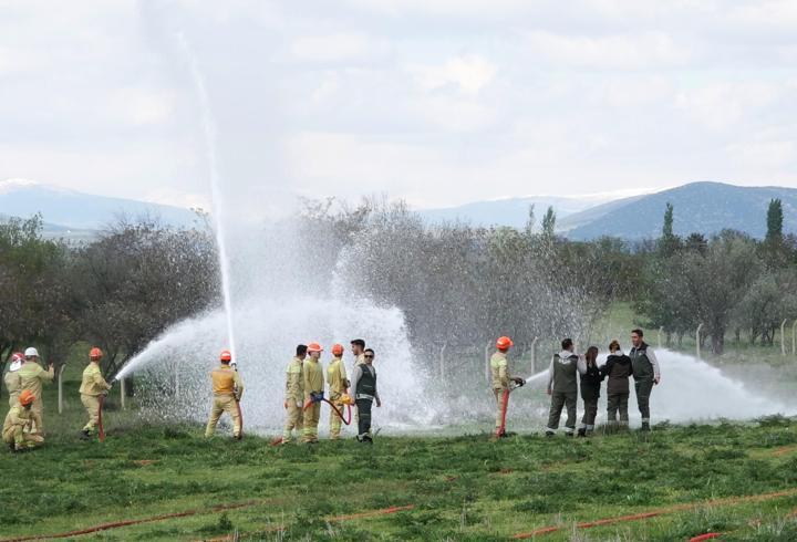 Burdur'da orman yangını tatbikatı