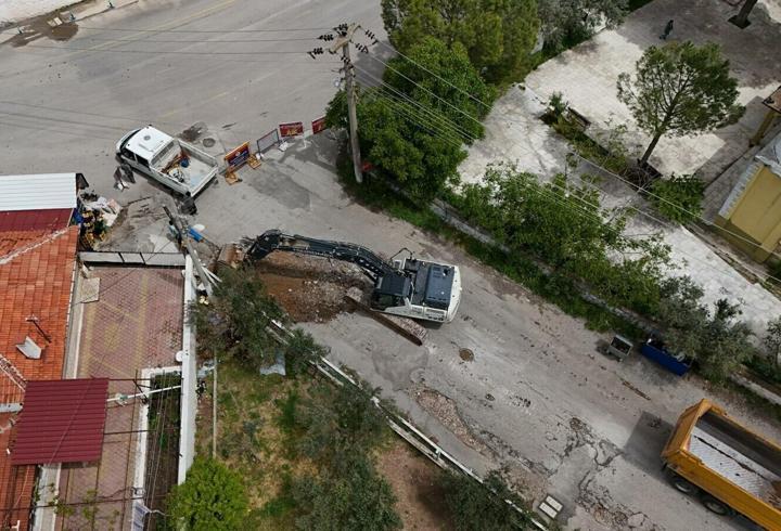 Düğerek'te yol çalışmaları başladı