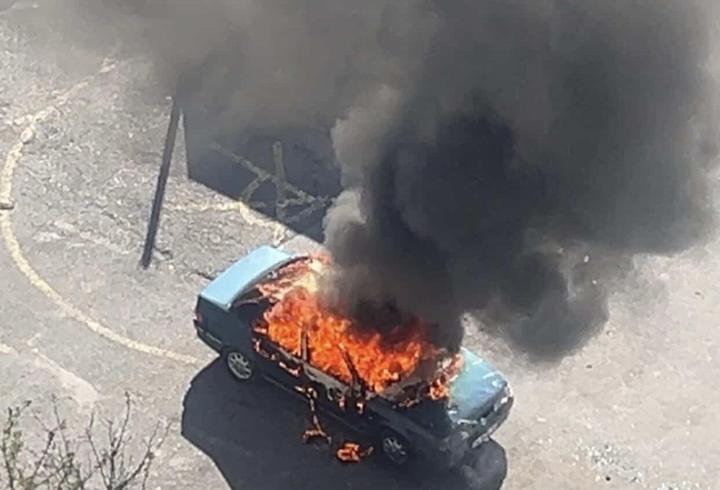 Kağıthane’de 4 gün önce park ettiği otomobil alev alev yandı