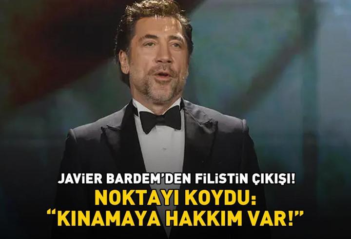 'Savaşa hayır!' ve 'Özgür Filistin' sloganları atmıştı! Javier Bardem noktayı koydu: 'Kınamaya hakkım var'