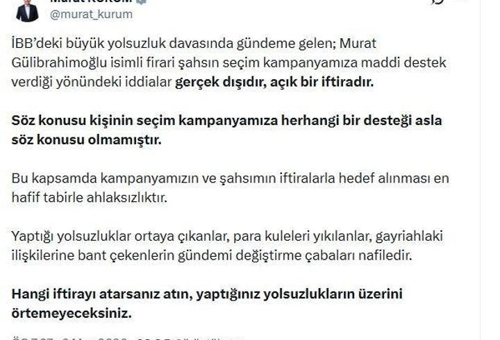 Bakan Kurum’dan Murat Gülibrahimoğlu açıklaması