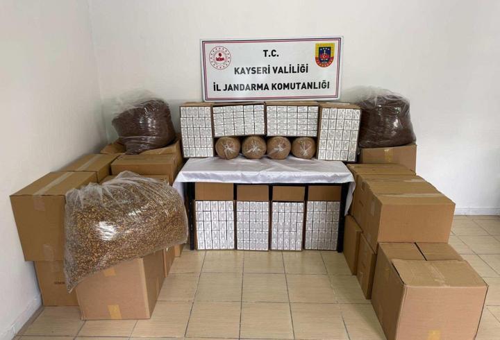 Kayseri’de 200 kilogram kaçak tütün ele geçirildi
