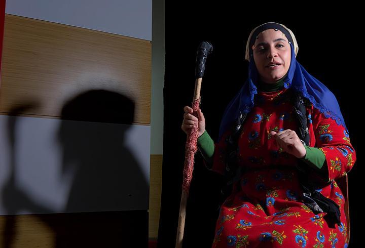 Kadın meddahtan görme engelli öğrencilere eğitim
