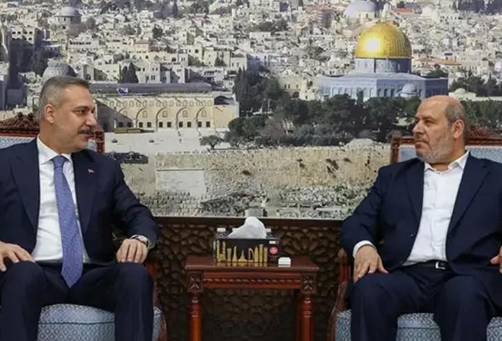 Dışişleri Bakanı Hakan Fidan'dan Hamas Siyasi Büro Üyesi Hayye'ye taziye ziyareti