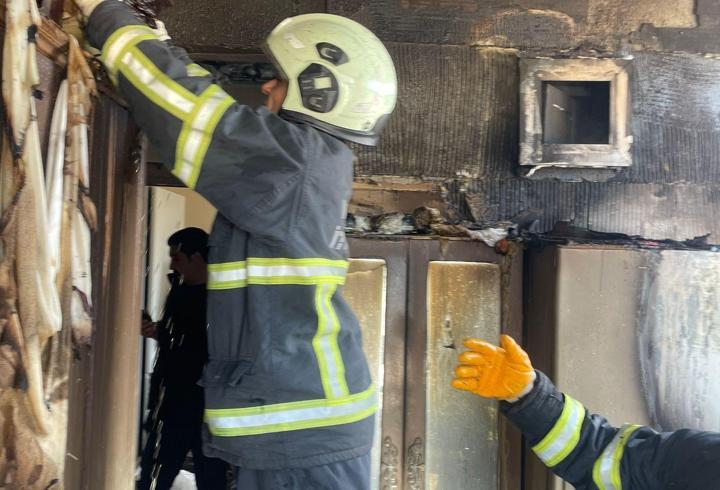 Mardin'de apartman dairesinde yangın