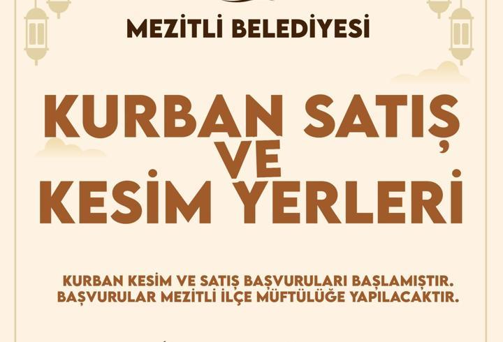 Mezitli Belediyesi’nden Kurban Bayramı düzenlemesi