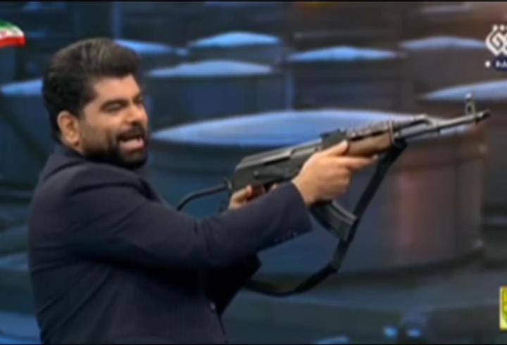 BAE bayrağı hedefte! İran televizyonunda silah eğitimi