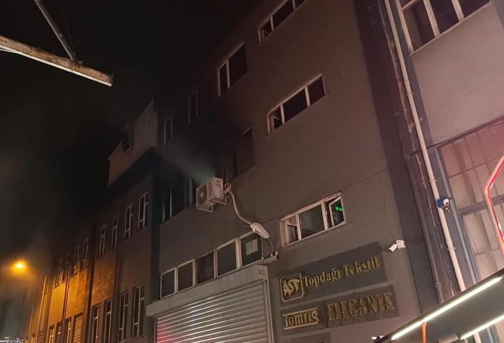 Bursa'da tekstil atölyesinde yangın