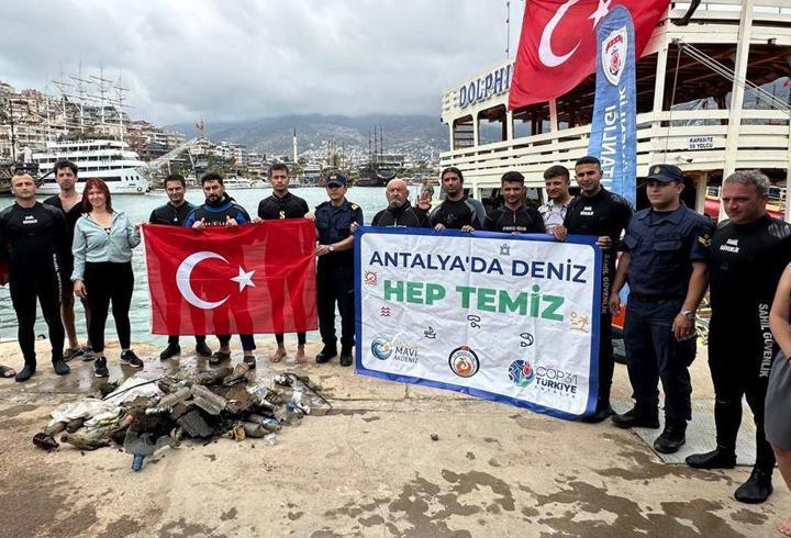 Alanya'da deniz temizliği