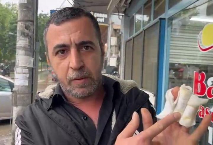 Hafif ticari aracın anne ve çocuğunu altına alıp, sürüklediği kaza kamerada (2)