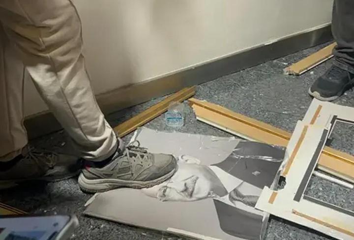 Kılıçdaroğlu'nun fotoğrafını parçaladılar