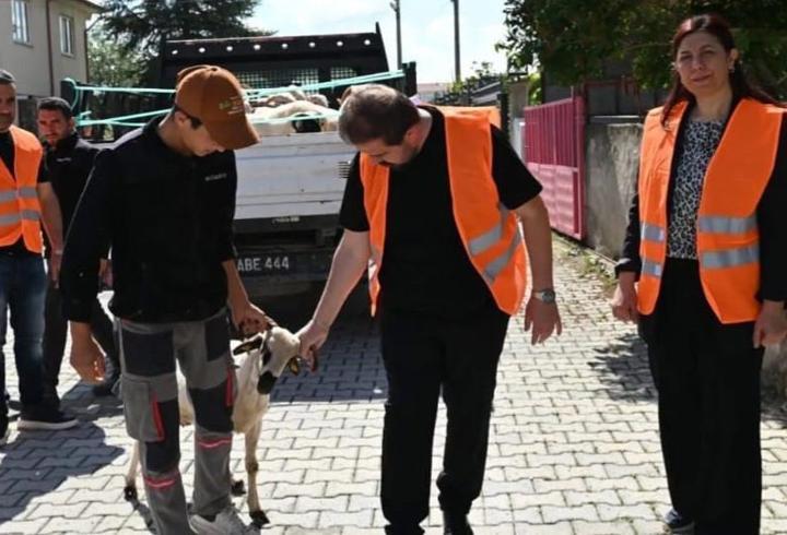 Emirdağ’da 98 aileye kurbanlık verildi